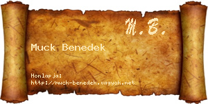 Muck Benedek névjegykártya