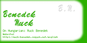 benedek muck business card